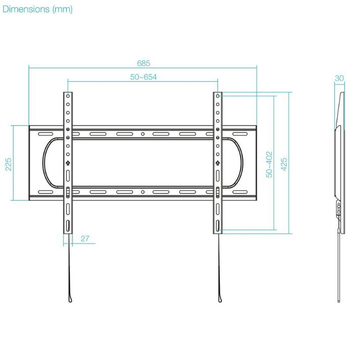 Tooq Soporte Fijo de Pared LP1084F-B para Pantallas de 37-80 pulgadas Tooq Soporte Fijo de Pared LP1084F-B para Pantallas de 37-80 pulgadas